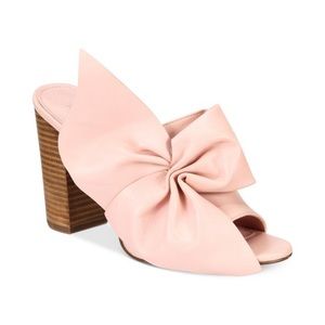 Avec Les Filles Mules Pink Bow - Open Toe